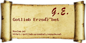 Gotlieb Erzsébet névjegykártya